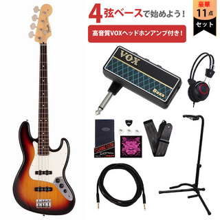 FenderMade in Japan Hybrid II Jazz Bass Rosewood Fingerboard 3-Color Sunburst VOXヘッドホンアンプ付属エレ
