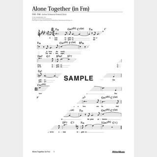 楽譜Alone Together（in Fm）