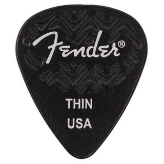 Fender Wavelength Celluloid Picks 351 Shape Black Thin - 6 Pack フェンダー [6枚入り]【WEBSHOP】