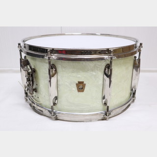 Ludwig WFL 1930s 14x7 All American Swing White Marine Pearl Snare