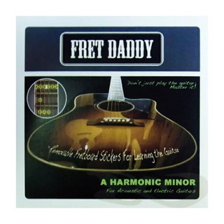 Fret Daddyスケール教則シール ハーモニックマイナースケール（Aスケール）エレキ/アコースティックギター用