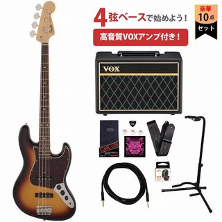 FenderMade in Japan Traditional 60s Jazz Bass Rosewood Fingerboard 3-Color SunburstVOXアンプ付属エレキベー