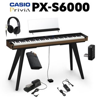 CasioPX-S6000 BK 88鍵盤 ヘッドホン・専用スタンド・ダンパーペダルセット 【WEBSHOP限定】