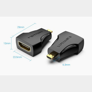 VENTION Micro HDMI Male to HDMI Female Adapter Black