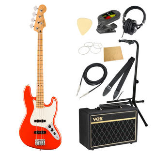 Fender フェンダー Player II Jazz Bass MN Coral Red エレキベース VOXアンプ付き 入門10点 初心者セット