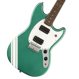 Squier by Fender FSR Bullet Competition Mustang HH Laurel Fingerboard White Pickguard Sherwood Green with Olympic Whi