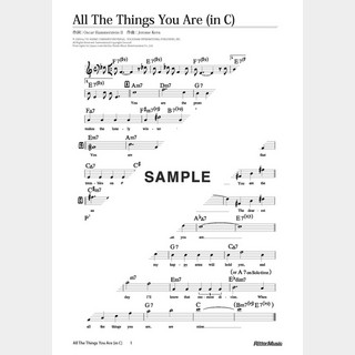 楽譜 All The Things You Are（in C）