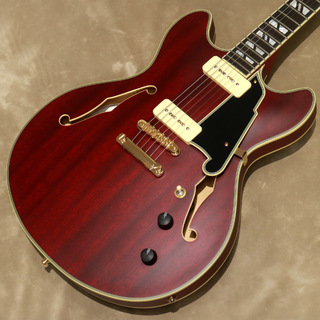 D'Angelico Deluxe Series Deluxe DC P-90, Satin Trans Wine