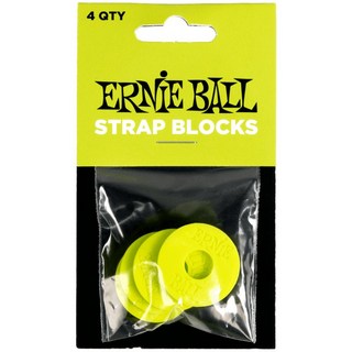ERNIE BALL#5622 STRAP BLOCKS 4PK - GREEN (4枚入り)