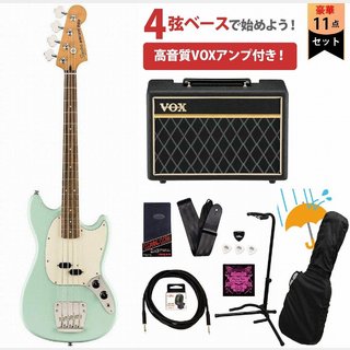 Squier by Fender Classic Vibe 60s Mustang Bass Laurel FB Surf Green VOXアンプ付属エレキベース初心者セットR【WEBSHOP】