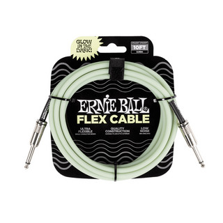 ERNIE BALL PO6436 10ft Glow-In-The-Dark フレックスケーブル 約3m