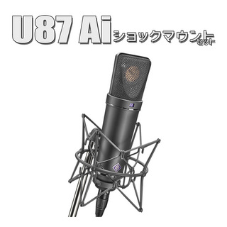 NEUMANNU 87 Ai mt ブラック Studio set スタジオセット コンデンサーマイク ショックマウント付き