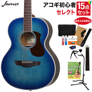 JamesJ-300A EBU アコースティックギター 教本・お手入れ用品付きセレクト15点セット 初心者セット