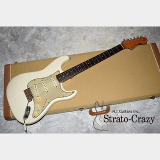 Fender Stratocaster '59/64 Olympic White (Refinish)/Slab Rose neck "Player's Vintage Compo"