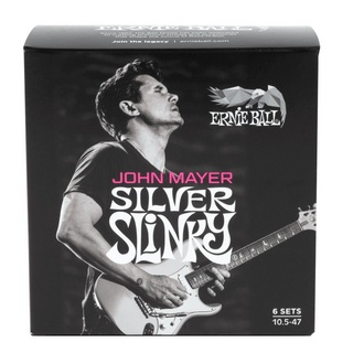 ERNIE BALL John Mayer Silver Slinky Signature Electric Guitar Strings 6Pack 10.5-47