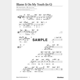 楽譜Blame It On My Youth（in G）