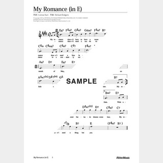 楽譜My Romance（in E）