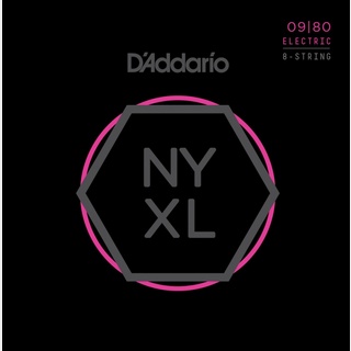 D'Addario NYXL0980 NYXLシリーズ 09-80 8弦エレキギター弦 1セット【国内正規品】【池袋店】