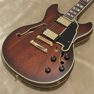 D'Angelico Deluxe Series Deluxe Mini DC , Satin Brown Burst