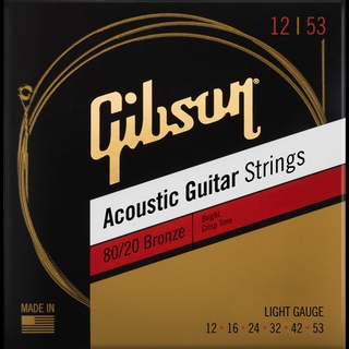 GIBSON CO JAPAN SAG-BRW12 80/20 Bronze Acoustic Guitar Strings 12-53 Light  ギブソン【福岡パルコ店】