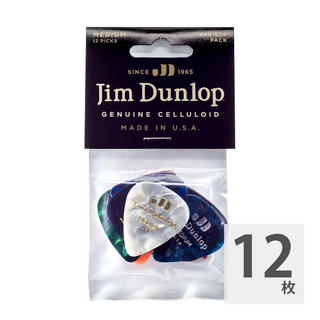 Jim Dunlop PVP106 VARIETY CELLULOID MEDIUM VARIETY PACK ピック 12枚入り