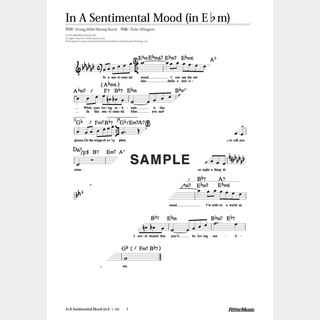 楽譜In A Sentimental Mood（in E♭m）