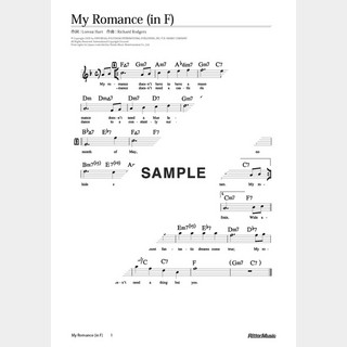 楽譜My Romance（in F）
