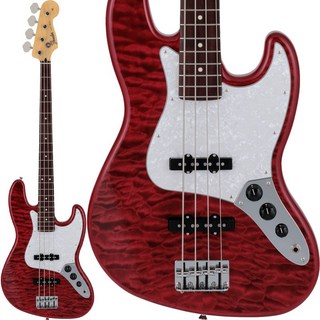 Fender 2024 Collection Hybrid II Jazz Bass Quilt Maple Top (Red Beryl)