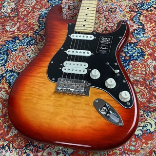 FenderPlayer Stratocaster HSS Plus Top, Maple Fingerboard - Aged Cherry Burst【現物画像】