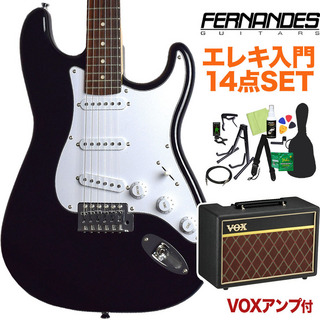 FERNANDESLE-1Z 3S/L BLK エレキギター 初心者14点セット 【VOXアンプ付き】
