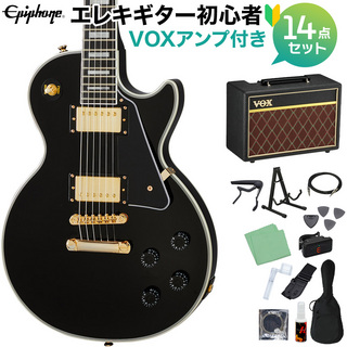 Epiphone Les Paul Custom Ebony エレキギター 初心者14点セット【VOXアンプ付き】