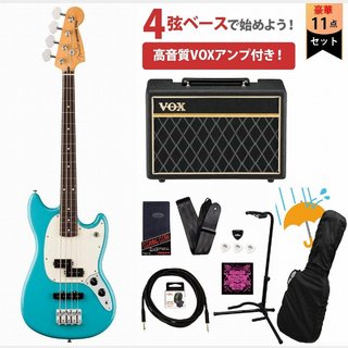 Fender Player II Mustang Bass PJ Rosewood FB Aquatone Blue VOXアンプ付属エレキベース初心者セットR【WEBSHOP