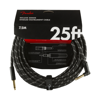 Fenderフェンダー Deluxe Series Instrument Cable SL 25ft Black Tweed ギターケーブル ギターシールド