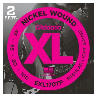 D'Addario ダダリオ EXL170TP Regular Light エレキベース弦 2セットパック