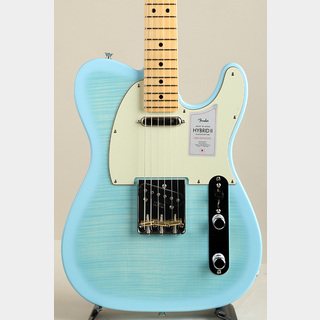 Fender 2024 Collection Made in Japan Hybrid II Telecaster Maple Fingerboard Flame Celeste Blue 
