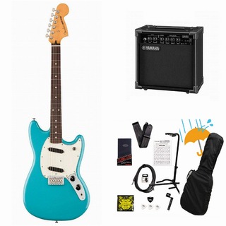 Fender Player II Mustang Rosewood FB Aquatone Blue エレキギター YAMAHA GA15IIアンプ付属初心者セットR【WEBSH