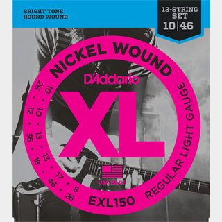 D'Addario XL NICKEL EXL150 Super Light【10-46/エレキギター弦/12弦用】