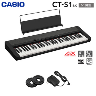 Casio CT-S1 BK キーボード ブラック 61鍵盤