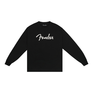 Fender フェンダー Spaghetti Logo Long-Sleeve T-shirt Black XL 長袖 Tシャツ