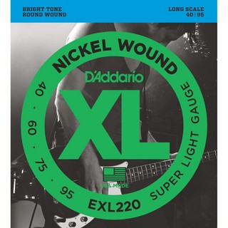 D'AddarioEXL220 ベース弦 ニッケル Long Scale .040-.09