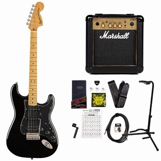 Squier by FenderClassic Vibe 70s Stratocaster HSS Maple Black  MarshallMG10アンプ付属エレキギター初心者セット【WEBSH