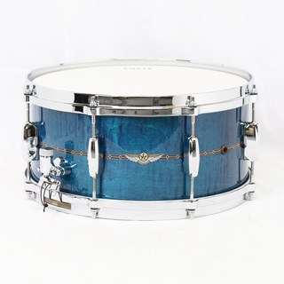 Tama STAR Maple Snare Drum 14×6.5 [TMS1465SR-OLC] - Ocean Blue Curly Maple