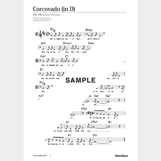 楽譜 Corcovado（移調バージョン in D）