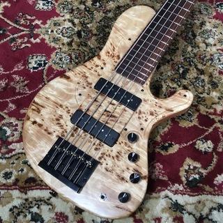 saitiasguitars Aquarius 5 Custom poplar Burl Natural Satin【ギターサミット2023出展モデル】