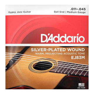 D'Addarioダダリオ EJ83M GYPSY JAZZ STRINGS Medium Ball End Acoustic Guitar Strings マカフェリギター弦