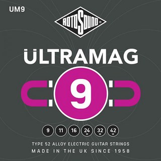 ROTOSOUND ULTRAMAG TYPE 52 ALLOY ELECTRIC GUITAR STRINGS [UM9/9-42]