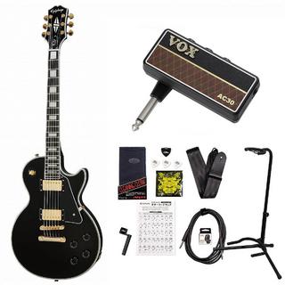 EpiphoneInspired by Gibson Les Paul Custom Ebony エピフォン エレキギター レスポール カスタム VOX Amplug2 AC3