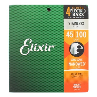 Elixir エリクサー 14652 Stainless Steel with NANOWEB Light ベース弦 ×2セット
