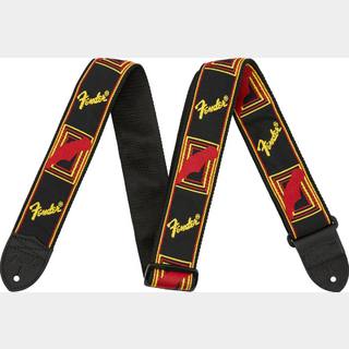 Fender Monogrammed Straps 099-0681-500 [Black/Yellow/Red]