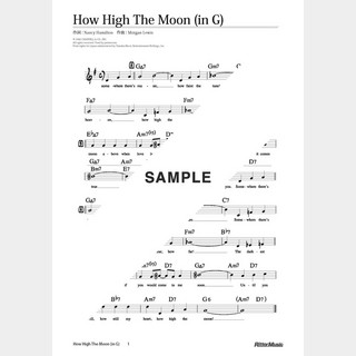 楽譜 How High The Moon（in G／原曲キー）